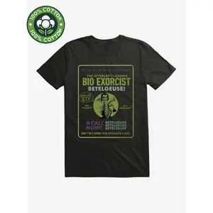 Premium Canvas Tee - Beetlejuicee Beetlejuicee Betelguese BioExorcist Calling Card TShirt 180g Heavyweight Fit for Serious Prints graphic design unisex cotton t-shirt Men's Slim Fit Crew Neck T-Shirts