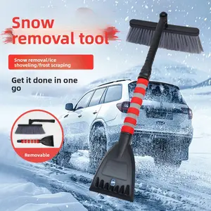 Snow Brush and Ice Scrapers for Car Windshield, Detachable Snow Scrapers with Ergonomic Foam Grip for Cars, Trucks, SUVs (Heavy Duty ABS, PET Brush, EVA)