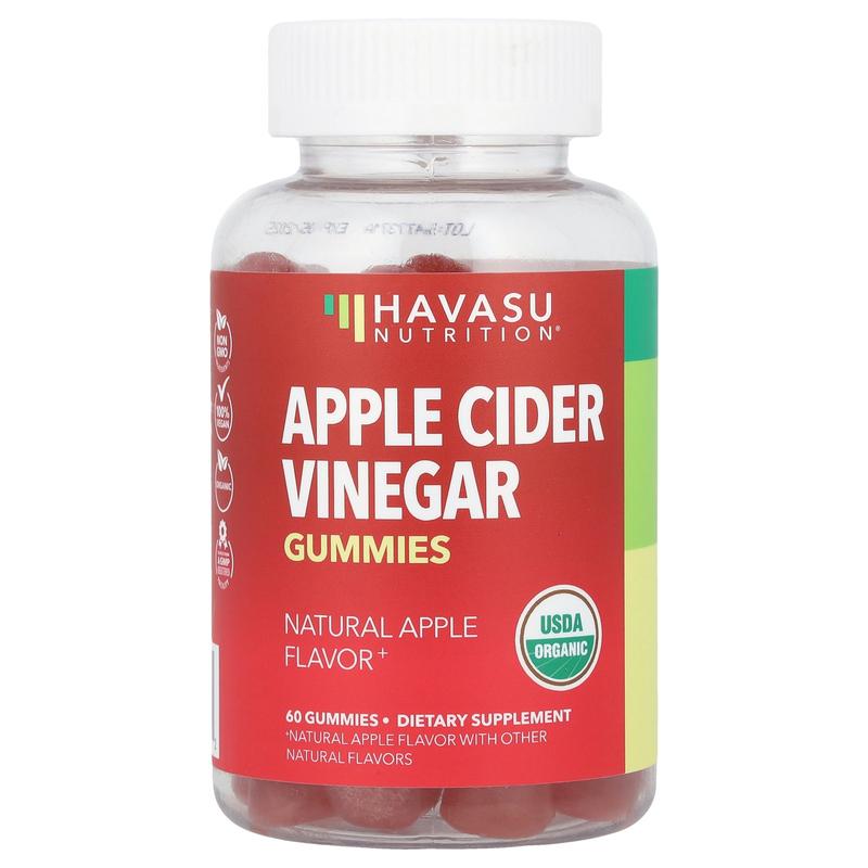 Havasu Nutrition Apple Cider Vinegar Gummies, Natural Apple, 60 Gummies