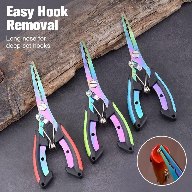 3-in-1 Colorful Multifunctional Fishing Pliers: Integrates Line Cutters and Split Ring Pliers; Suitable for Freshwater and Saltwater Fishing; A Perfect Gift Designed with Anglers in Mind