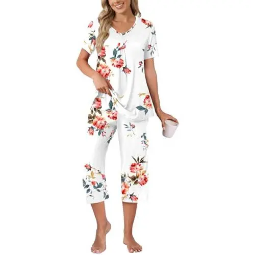 Pleated Floral White