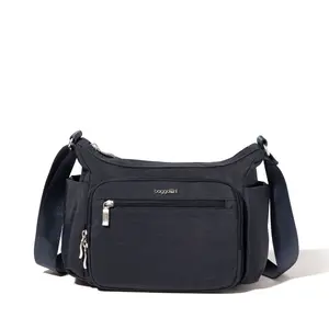 baggallini Women's Crosstown Hobo Crossbody Bag - French Navy