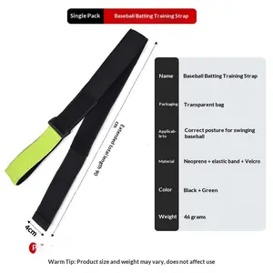 Batting Swing Aid, Baseball & Softball Swing Trainer Straps, Hitting Training Auxiliary Hand Straps