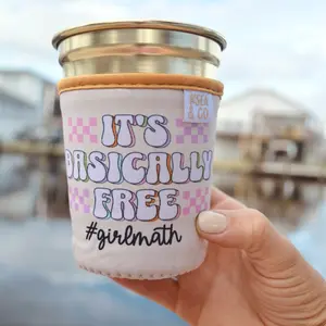 Girl Math Drink Sleeve Drinkware Stylish Coffee Winter Tumbler