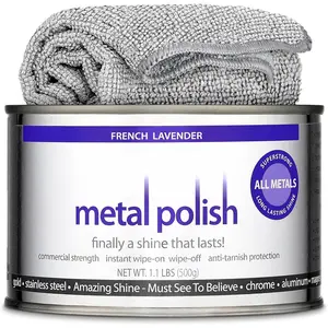 Metal Polish 1.1lb Can Plus Free Cloth, Universal Metal Cleaner for All Metals, Clean, Polish, and Protect , Brass, Copper and More, Tarnish Remover and  Cleaner for