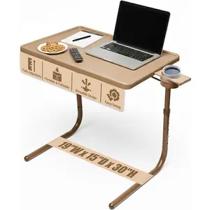 TV Tray Table | Portable Folding Dinner Tray, Couch Table Trays for Eating Snacks, Portable Laptop Desk, Bed Trays for Eating | Adjustable TV Trays with 3 Angles and Cup Holder