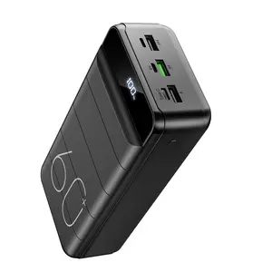 Portable Battery Pack Power Bank 60000mAh, 22.5W Fast Charging with Flashlight, 4 Outputs and 3 Inputs LED Display Large Capacity Battery Pack