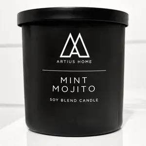 Mint Mojito Wood Wick Candle – Fresh Mint, Lime, and Tropical Rum (10 oz)