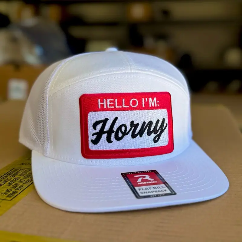 Hello I’m Horny Patch - Richardson 168 White