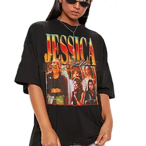 Jessica Alba Retro 90S Sweater - Vintage Tshirt For Fans - Celebrity Fan Gift - Style