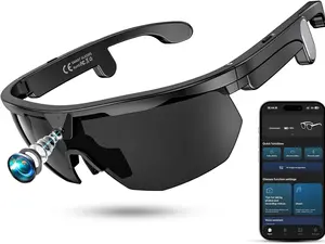 AI Smart Glasses with Camera 4K, Video Recording Glasses with Camera, Polarized Sports Sunglasses with EIS Stabilization, Dual Mic Noise Canceling, IP66, ChatGPT Enabled