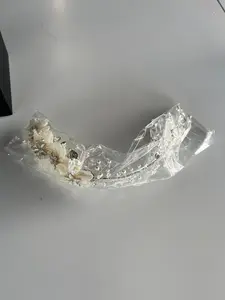 Wedding Headpiece for Bride,Crystal Bridal Headpiece,Silver Bridal Headpieces for Wedding,Wedding Headbands with Pearl Hair Vine Rhinestone Jewelry Hair for Brides Birthday Party Pageant