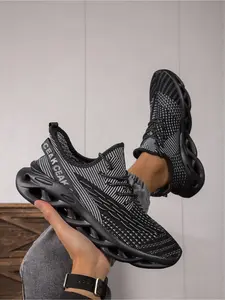 Men's Breathable Flyknit Sock Shoes: Elastic Sock Cuff Wrap, Fatigue-Free Walking Shoes