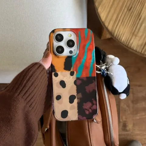 【Black Friday】Vintage Dual-Layer Phone Case, Patchwork Design, Fits iPhone 18 Pro Max, 17 Pro, 16 Pro Max, 15 Pro Max, 14 Pro, 13 Pro, 12