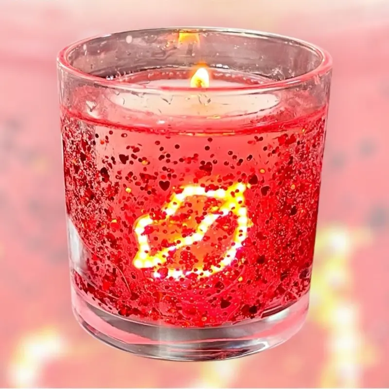 Strawberry Shortcake Candle with LED Lips