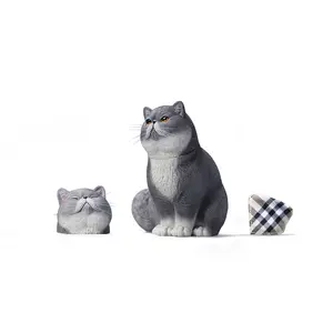 JXK Studio Garfield cat statue replaceable head, gift for cat loves Statue Series Durable Polyresin with Intricate Details