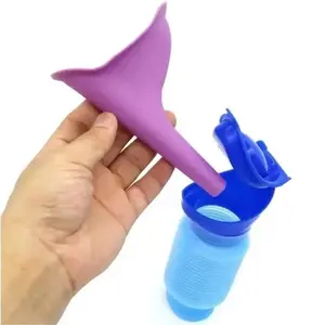 Lightweight Portable Female Urination Funnel, Reusable Silicone Stand Up Pee Urinal, Easy Clean Emergency Portable Toilet for Outdoor & Vehicle