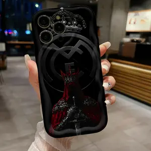 Champions M-Madrid Phone Case, Compatible with iPhone Models 17-11, Mini Pro Max, Anti-Fall Protective Design, Soft Tpu Material, Durable Protection, Cover Protector