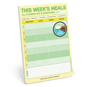 This Week's Meals Big & Sticky Notepad - Sticky Meal Planner Pad (40 Sheets, 9.75 x 7-inches)