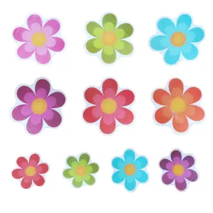 10pcs/set Anti Non Slip Mat Flower Bathtub Stickers Safety Flooring Bathroom Shower Adhesive Decals