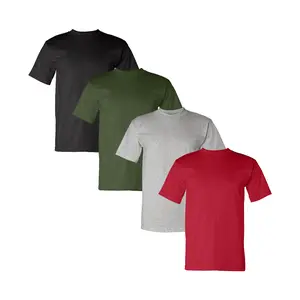 Bayside Unisex Heavyweight T-Shirts for Women & Men, Multi Pack USA-Made Cotton Crew Neck Bulk Undershirts - 8 Different Colors Tees