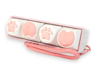 Doggy Paw Picky Party Clicky Keychain Textured Base you customize Tactile Switch