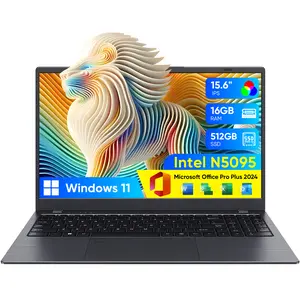 15.6 "thin & portable laptop computer Intel N5095 16GB RAM 512GB SSD FHD 1920x1080 display windows 11 dual band WiFi Bluetooth 4.2 for Work and Study