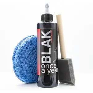 - Blak, Semipermanent Rich Black Tire & Trim , Mid to High Shine, Floor Mat- RV- Golf Cart, -Safe,  Ceramic-Hybrid ant, Wash-Proof, 5 min Dry-Seal 8oz