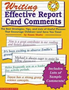 USED-Writing Effective Report Card Comments (Grades 1-6) by Susan Shafer (Paperback)