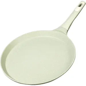 28 cm Nonstick Crepe Pan, Coating Induction Compatible Skillet Griddle | Dosa Tawa Pan for Roti, Tortillas & Pancakes | Eco-Friendly 100% Free PFOA,PFAS, Lightweight with Cool-Touch Handle