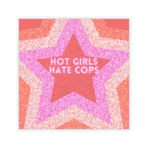 Glossy Hot Girls Hate Cops Decorative Tiles Sticker
