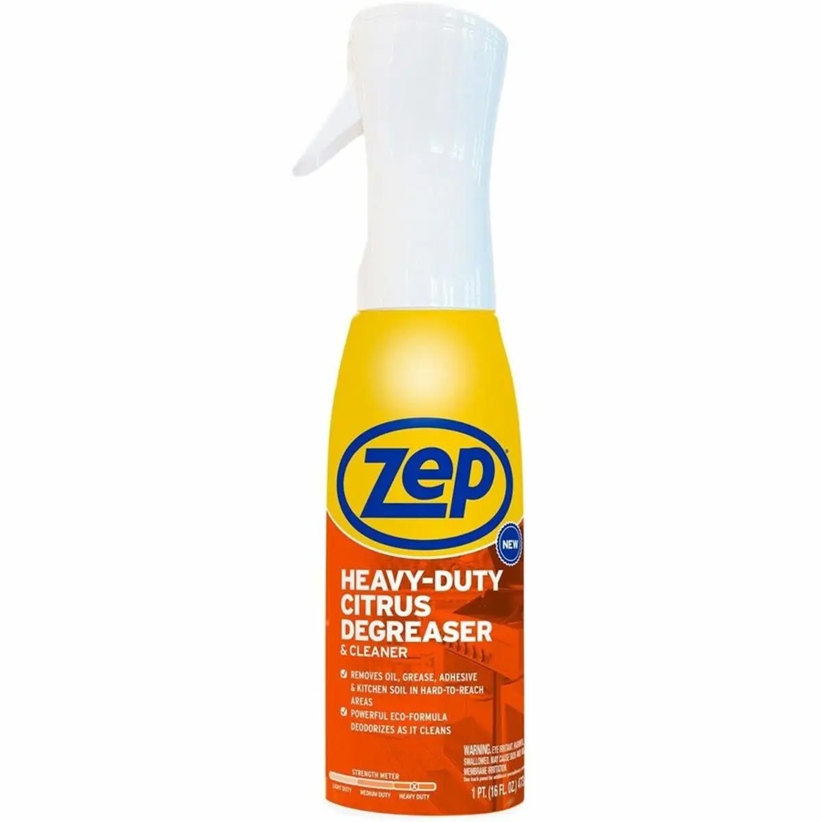 Zep ZPEZUCIT20 Heavy Duty Citrus Degreaser Spray Cleaner, 16 oz - Cleaning Solution for Household, Kitchen Stainless Steel Surfaces, Grease All-Purpose Cleaners, Multi-Purpose Cleaners