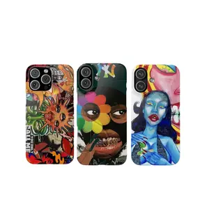 Abstract Art Portrait Retro Pop Collage Snap Vintage Horror Comic Themed Phone Case Shockproof, Anti-Drop, Anti-Fingerprint For IPhone 17-12, Pro Max, Pro Plus, and Samsung S25-22 Protection Safety