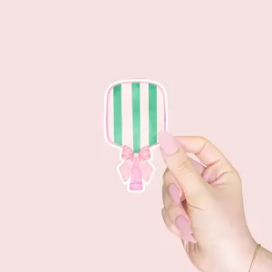 Pickleball Sticker, Pickleball Paddle, Preppy Sticker, Bow Sticker, Coquette Stickerf