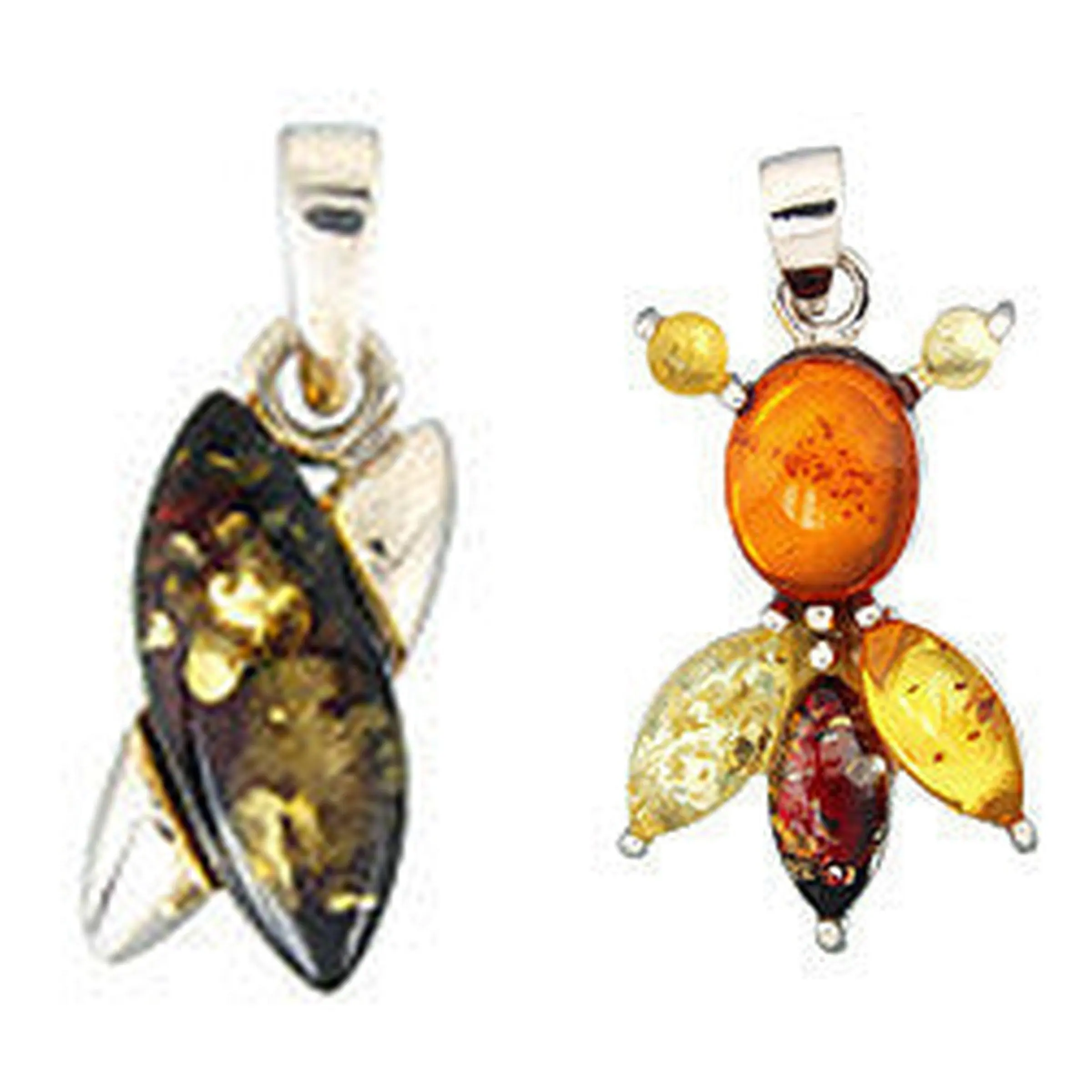 Amber-Style Pendants: Amber Style 04 & Amber Style 02 - 2 Styles
