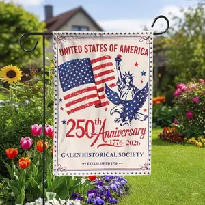 Personalized 250th Anniversary USA Garden Flag _ Vintage Patriotic Eagle & Liberty Design _ Double-Sided Weather-Resistant Polyester _ Collector's Commemorative Yard Decor