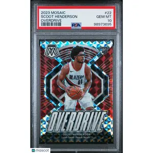 2023 Panini Mosaic SCOOT HENDERSON Overdrive Rookie PSA 10 Gem Mint #22 RC