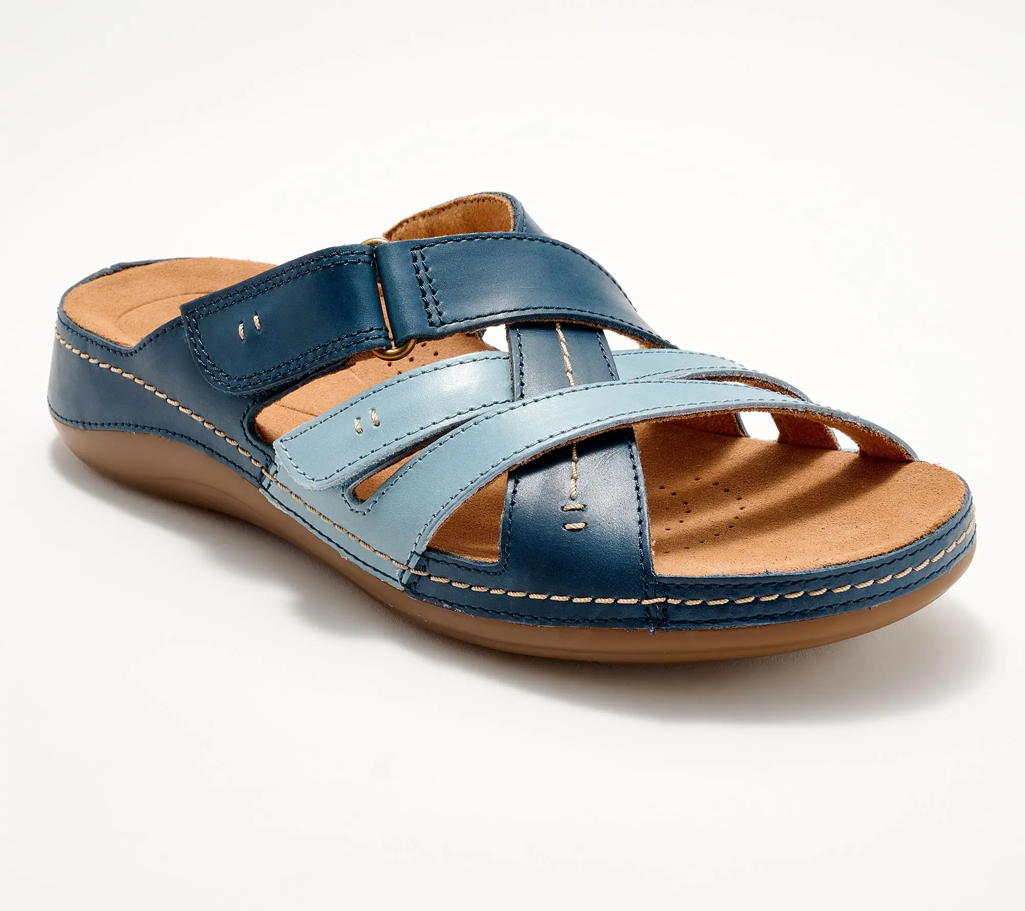 Clarks Signature Leather Slide Sandals -Cecily Slide Clarks Signature Leather Slide Sandals -Cecily Slide