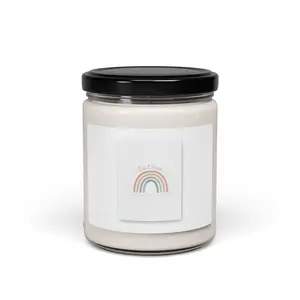 Muted Pastel Rainbow Candle | Scented Soy Candle, 9oz