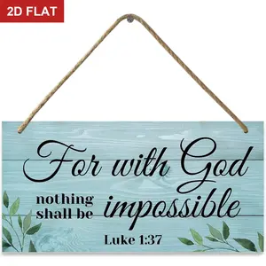 Christian Wall Art Inspirational Bible Verses Wall Decor Motivational Decor Art for Bedroom Living Room Office Kitchen  11.8x5.9in