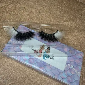 Midnight Mermaid Lashes by Amazing K Nails - Lush Black & White Elegance