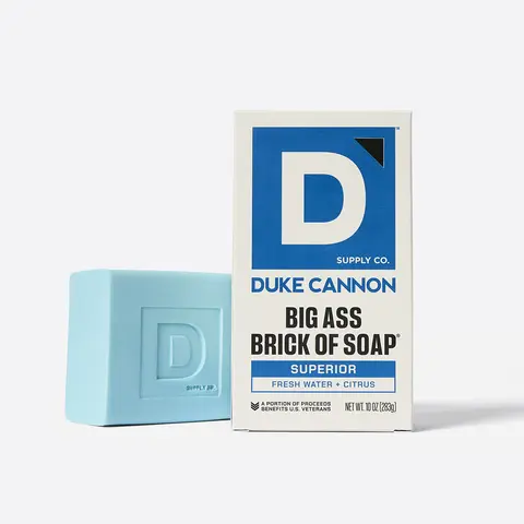 Duke Cannon Supply Co. Big Brick of Soap for Men – Superior, Fresh Water and Citrus Masculine Scent, Superior Grade Extra Large Men’s Bar Soap, Gentle Cleanser, 10 oz Body Care
