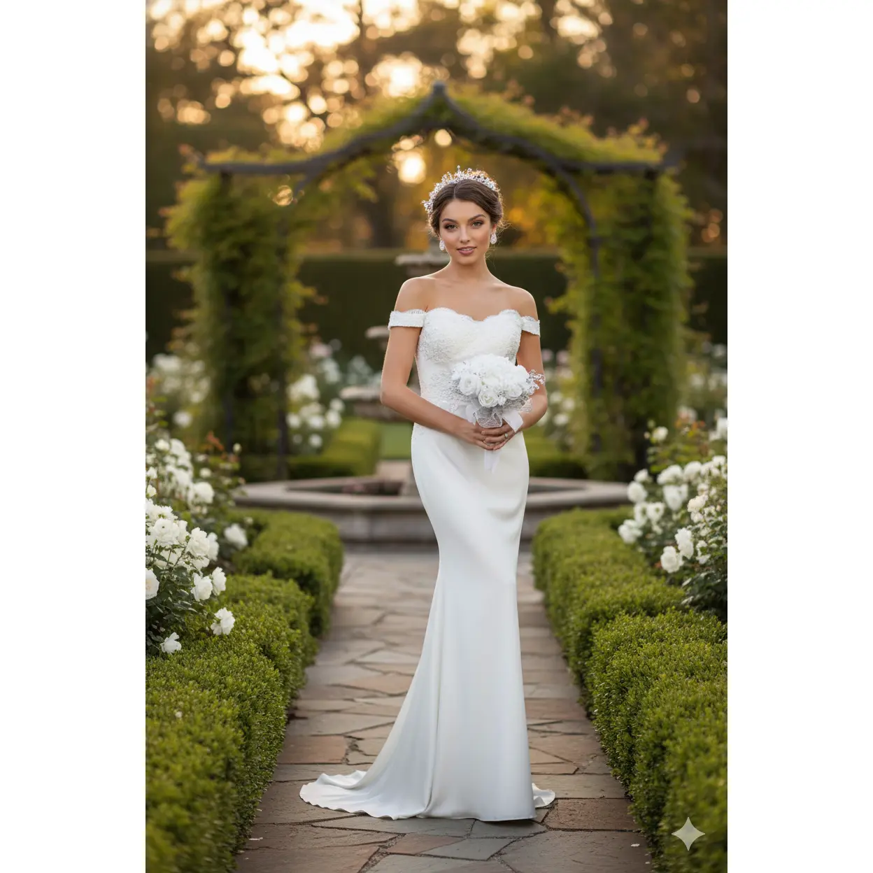 Elegant Form Fitting Wedding Dress MQ1529