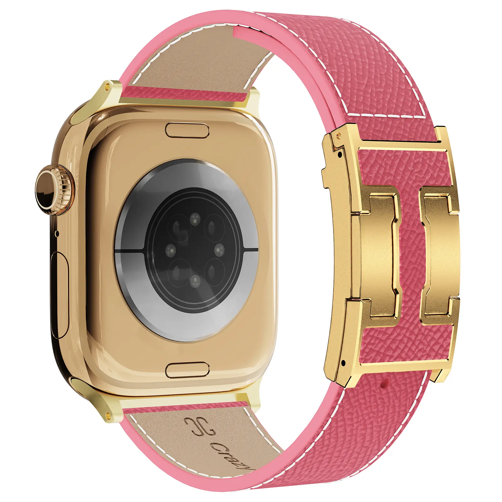 Pink  Band +Gold Buckle