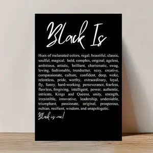 1pc 2D Flat African American Art Canvas Poster Print - Artistic Inspirational Wall Decoration, Living Room Decor for Bedroom or Office