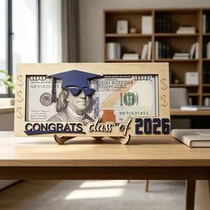 Graduation 2026 Money Holder-Unique Wooden Cash Gift Box for Class of 2026, Creative Graduation Gift for Seniors