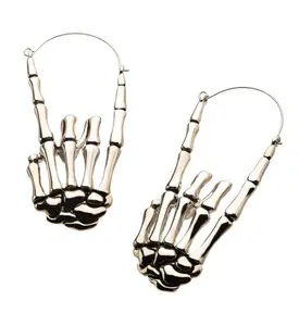20G Skeleton Rock on Plug Hoops