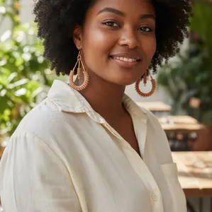 Pure Copper Coiled Earrings - Elegant and Durable Design for Everyday Wear