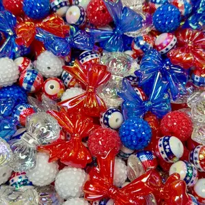 Red White and Blue DIY Bead Mix - Perfect for Crafting and Jewelry Making