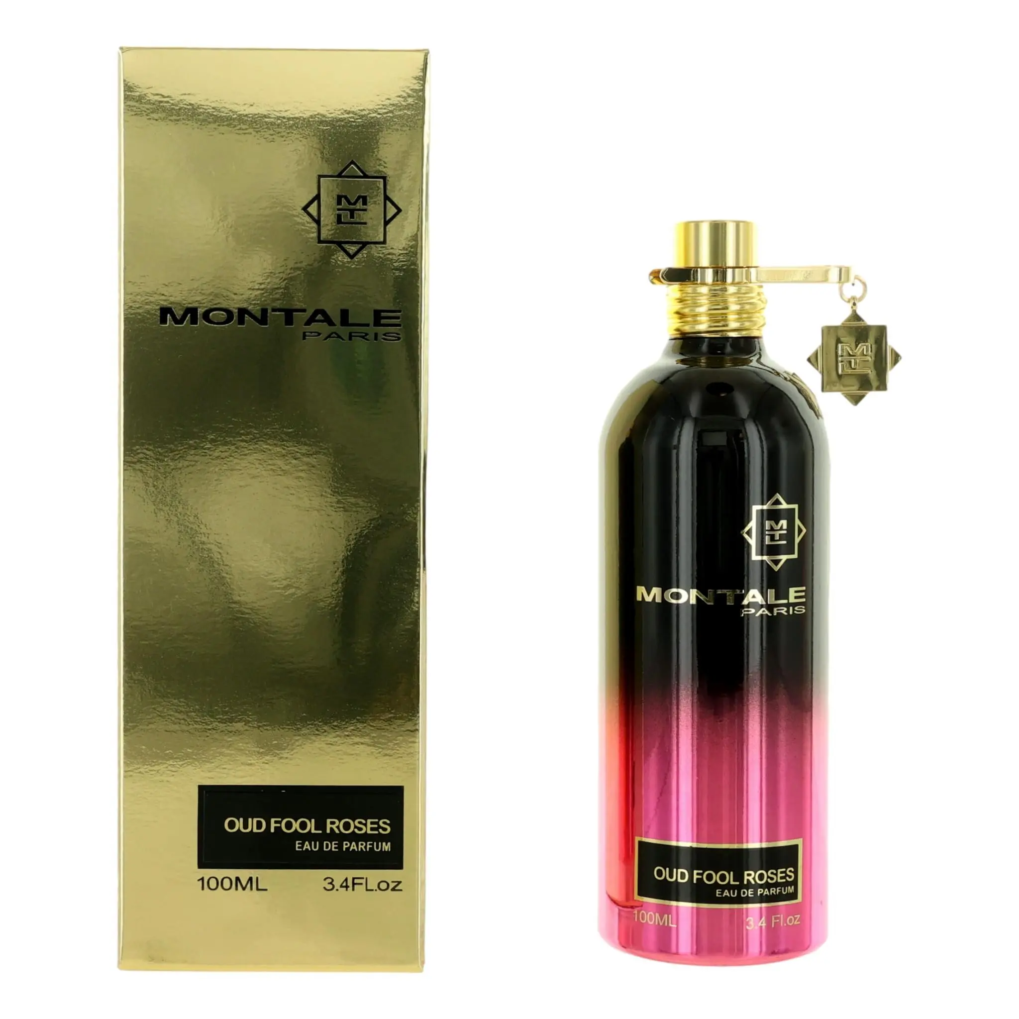Montale Oud Fool Roses Eau de Parfum Spray, Oriental Amber Bottle Unisex Fragrance with Woody & Musk Notes, 3.4 fl oz, Spray Bottle, Aromatic Spray Bottle Unisex Fragrance